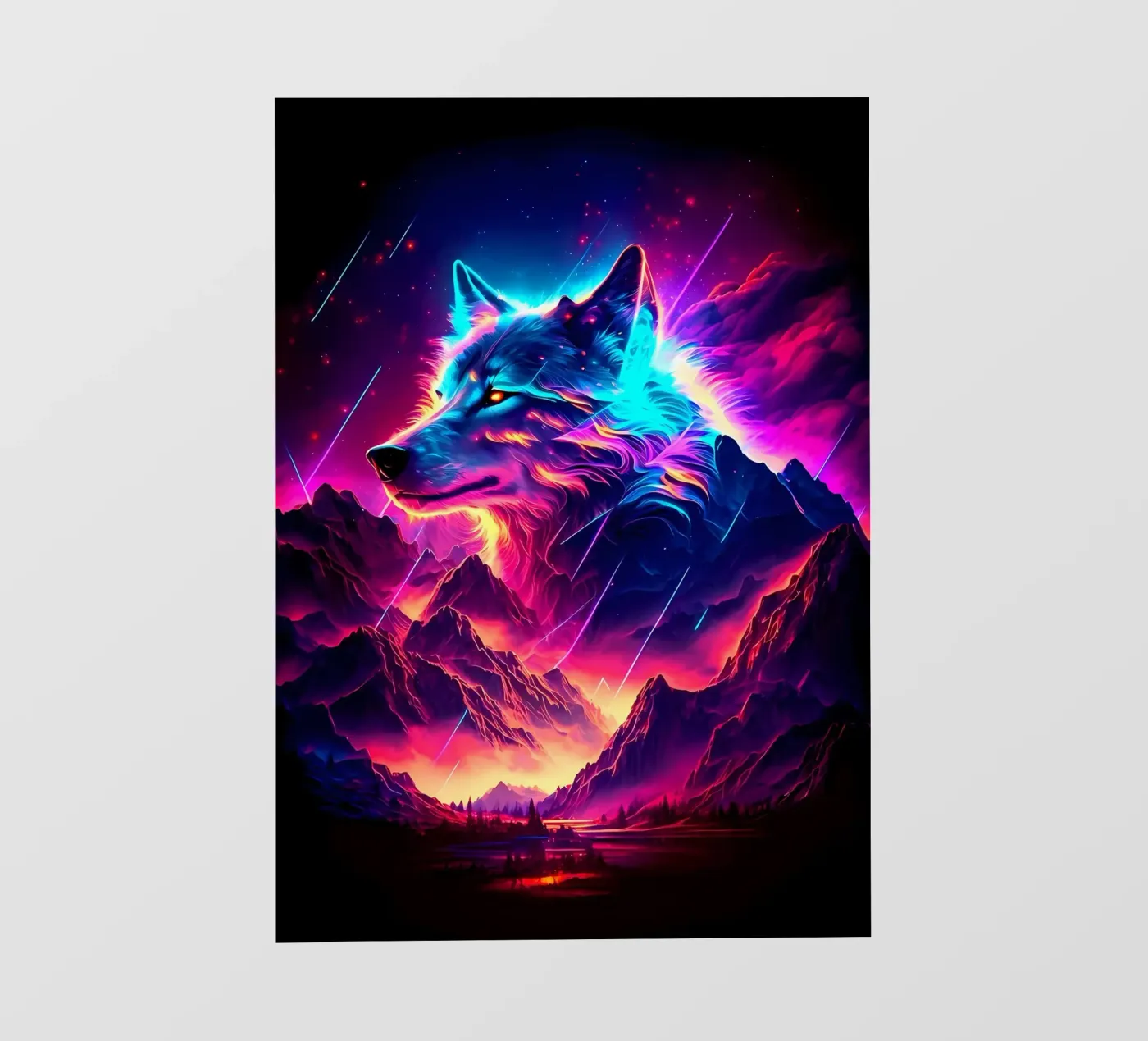 Wolf Dier fotobehang van Pierre Walton