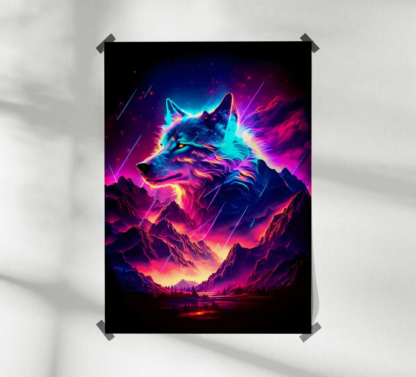 Wolf Dier poster van Pierre Walton