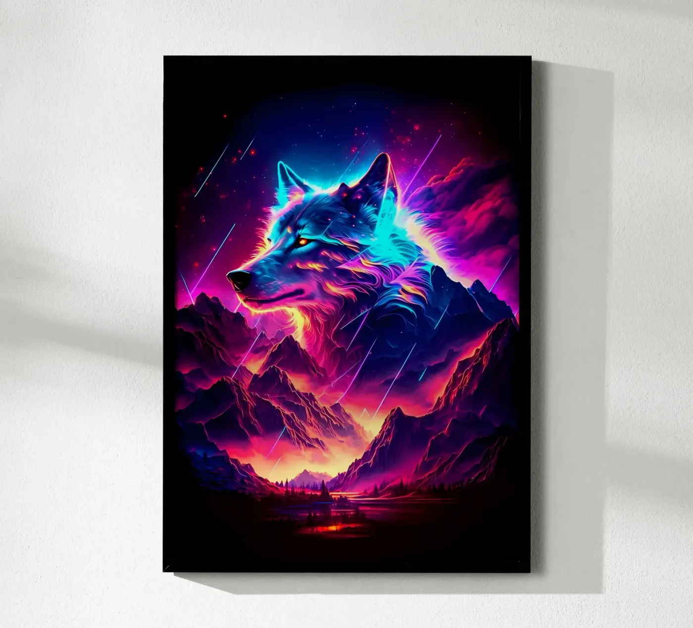 Wolf Dier poster van Pierre Walton