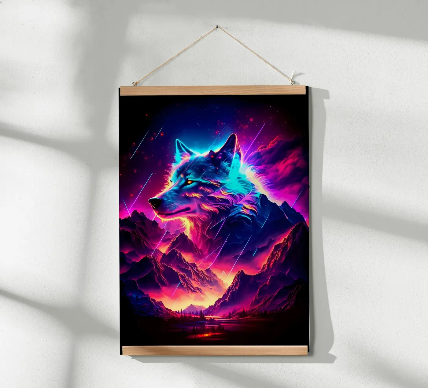 Wolf Dier poster van Pierre Walton