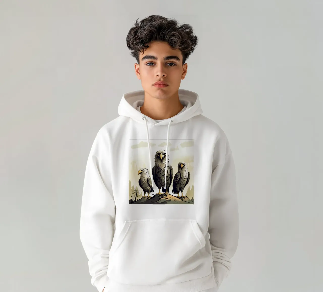 Gang di aquile retrò felpa con cappuccio da Funny Animals