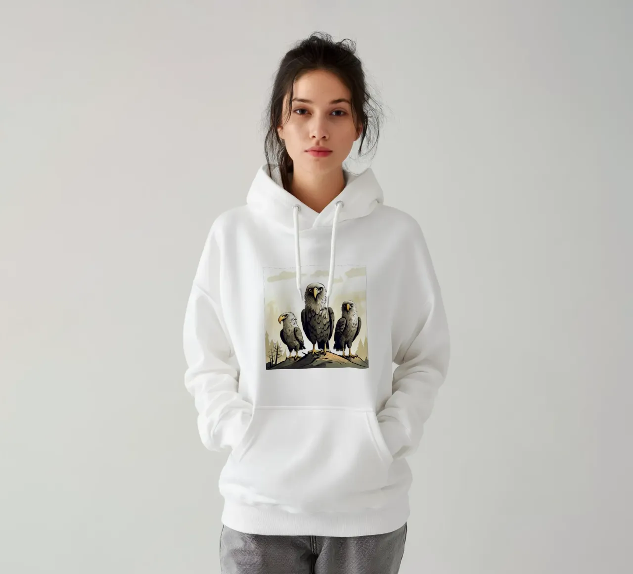 Gang di aquile retrò felpa con cappuccio da Funny Animals