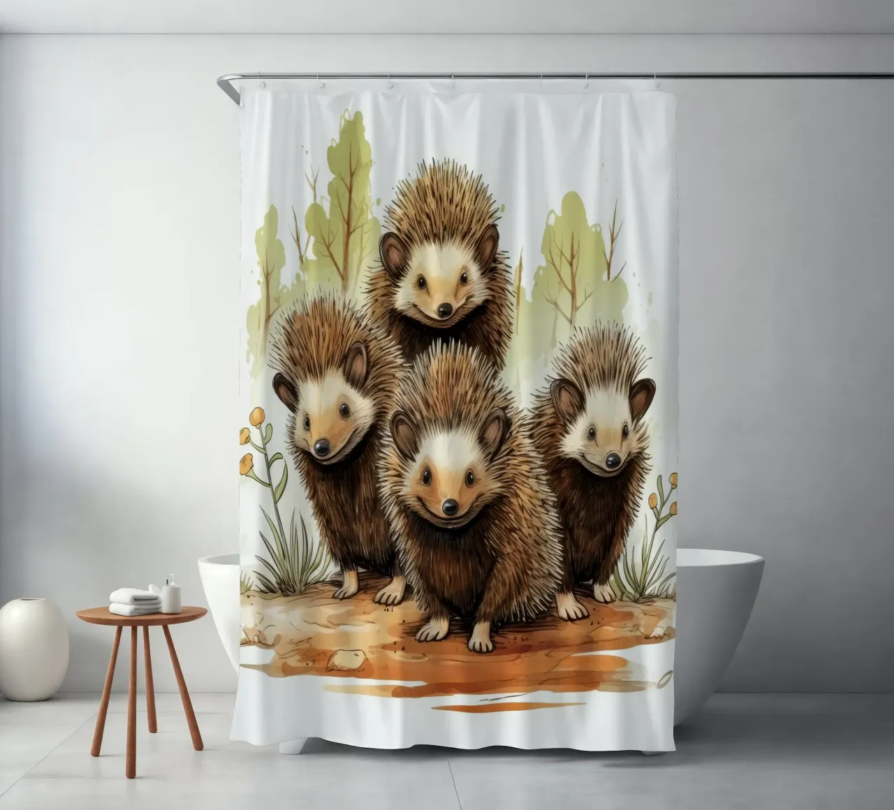 Banda di Echidna retrò tenda da doccia da Funny Animals