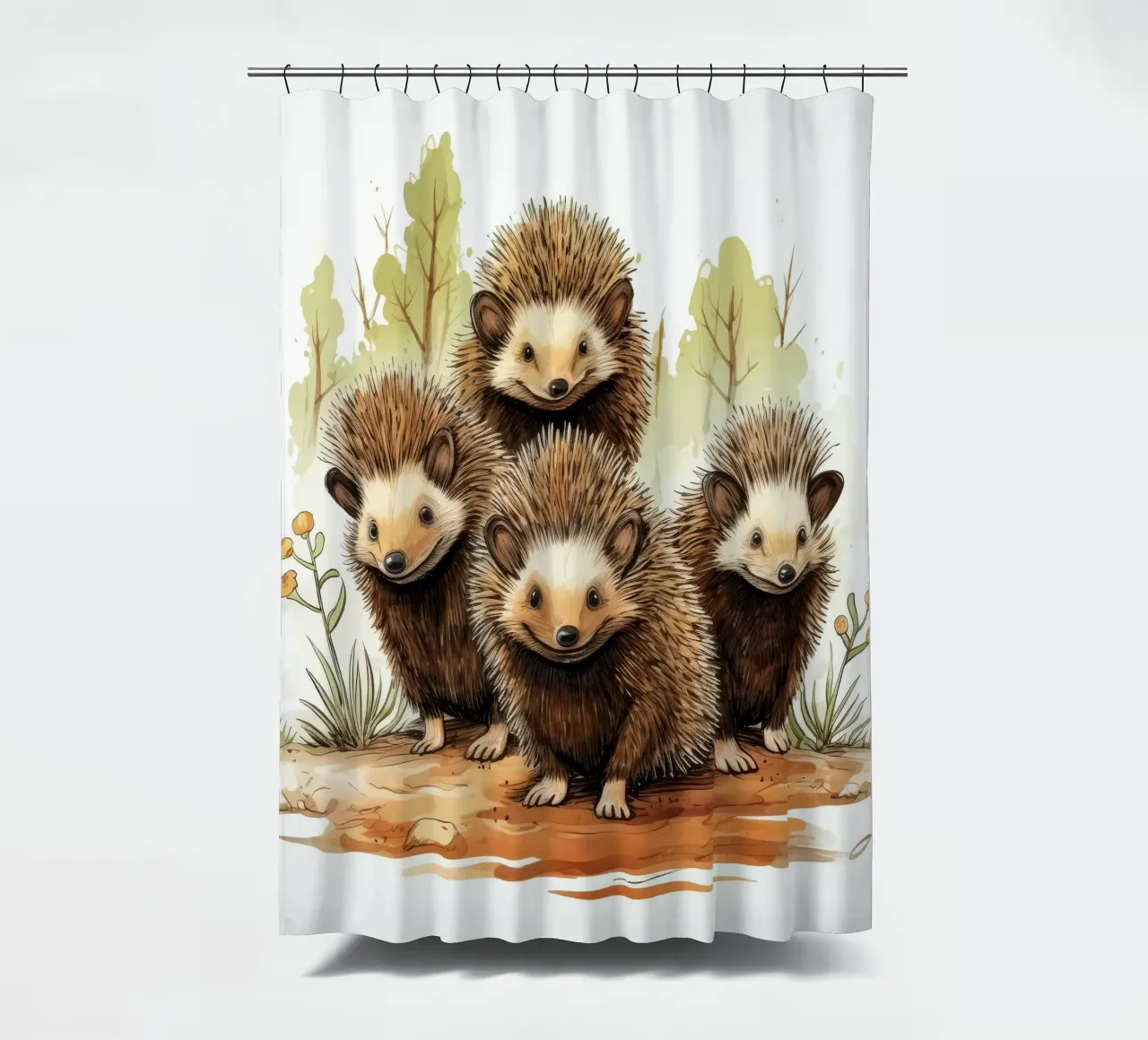 Banda di Echidna retrò tenda da doccia da Funny Animals
