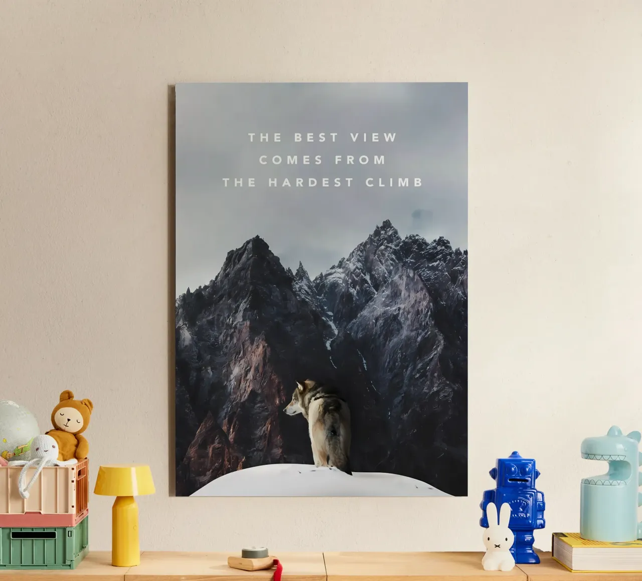 Animale lupo alluminio dibond da Pierre Walton