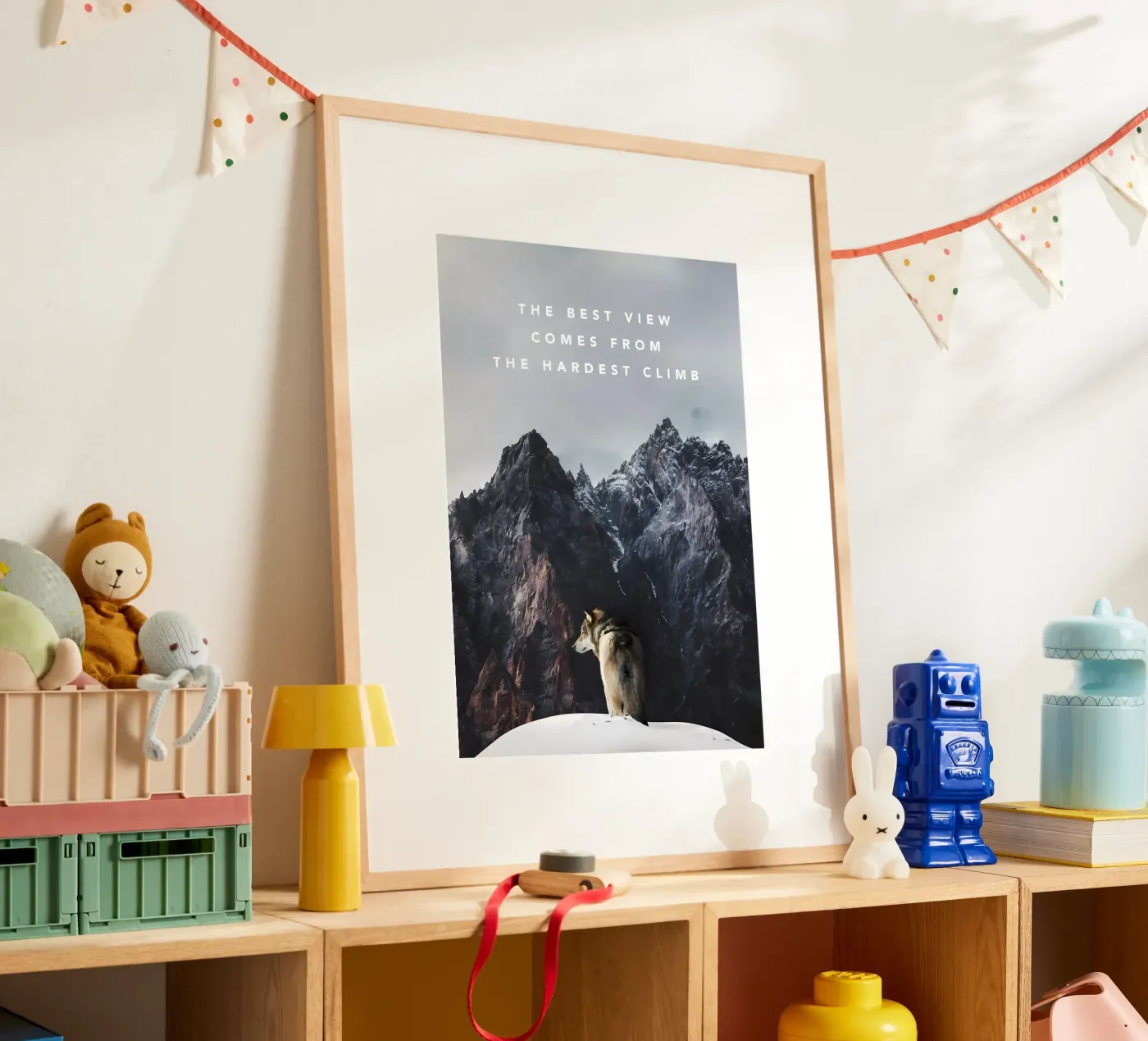 Wolf Dier poster van Pierre Walton