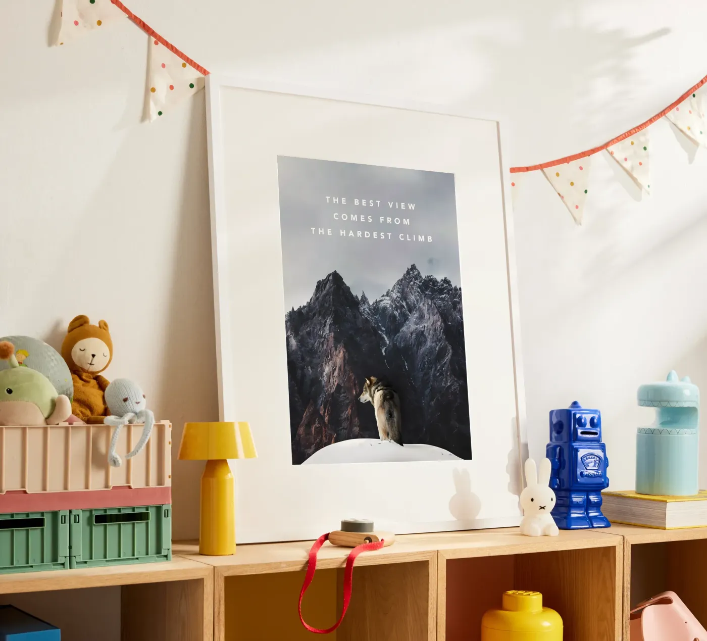 Wolf Dier poster van Pierre Walton