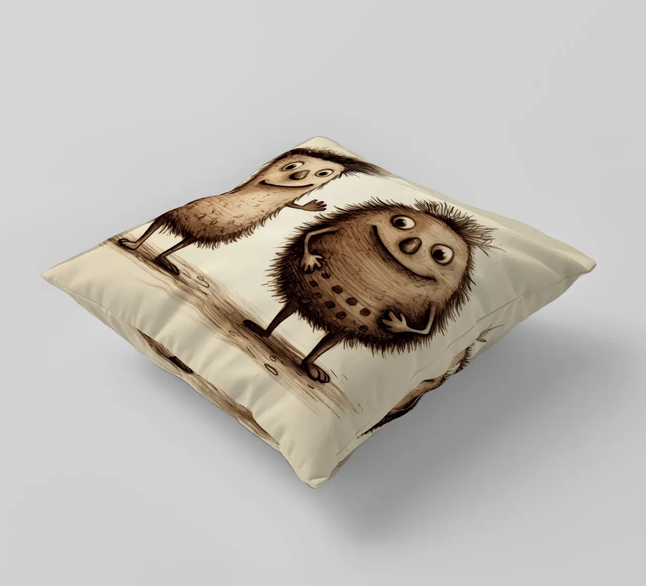 Duo di Echidna retrò cuscino da Funny Animals