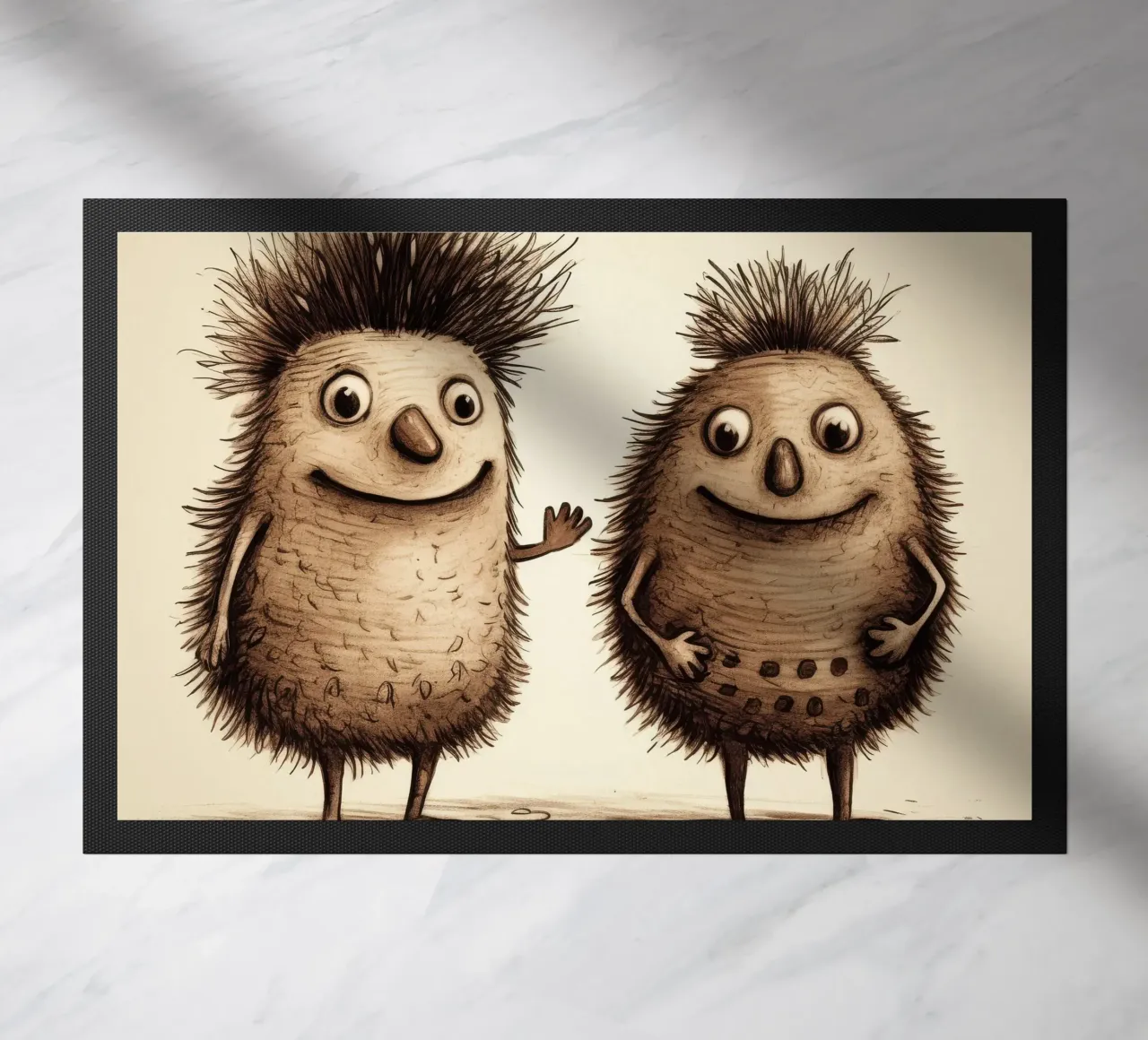 Duo di Echidna retrò zerbino da Funny Animals