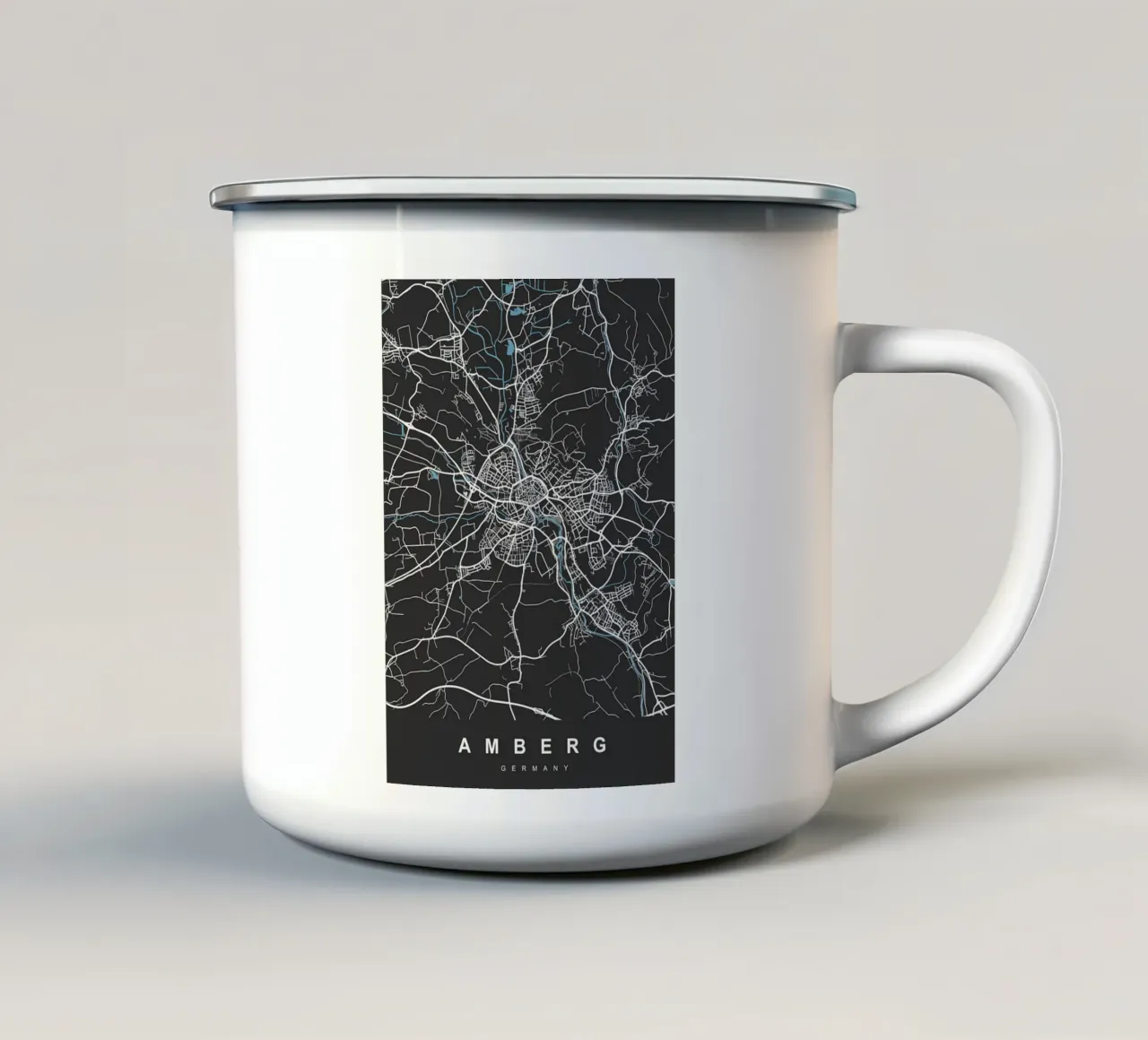 AMBERG TEDESCO Mappa tazza in smalto da Christopher Adams