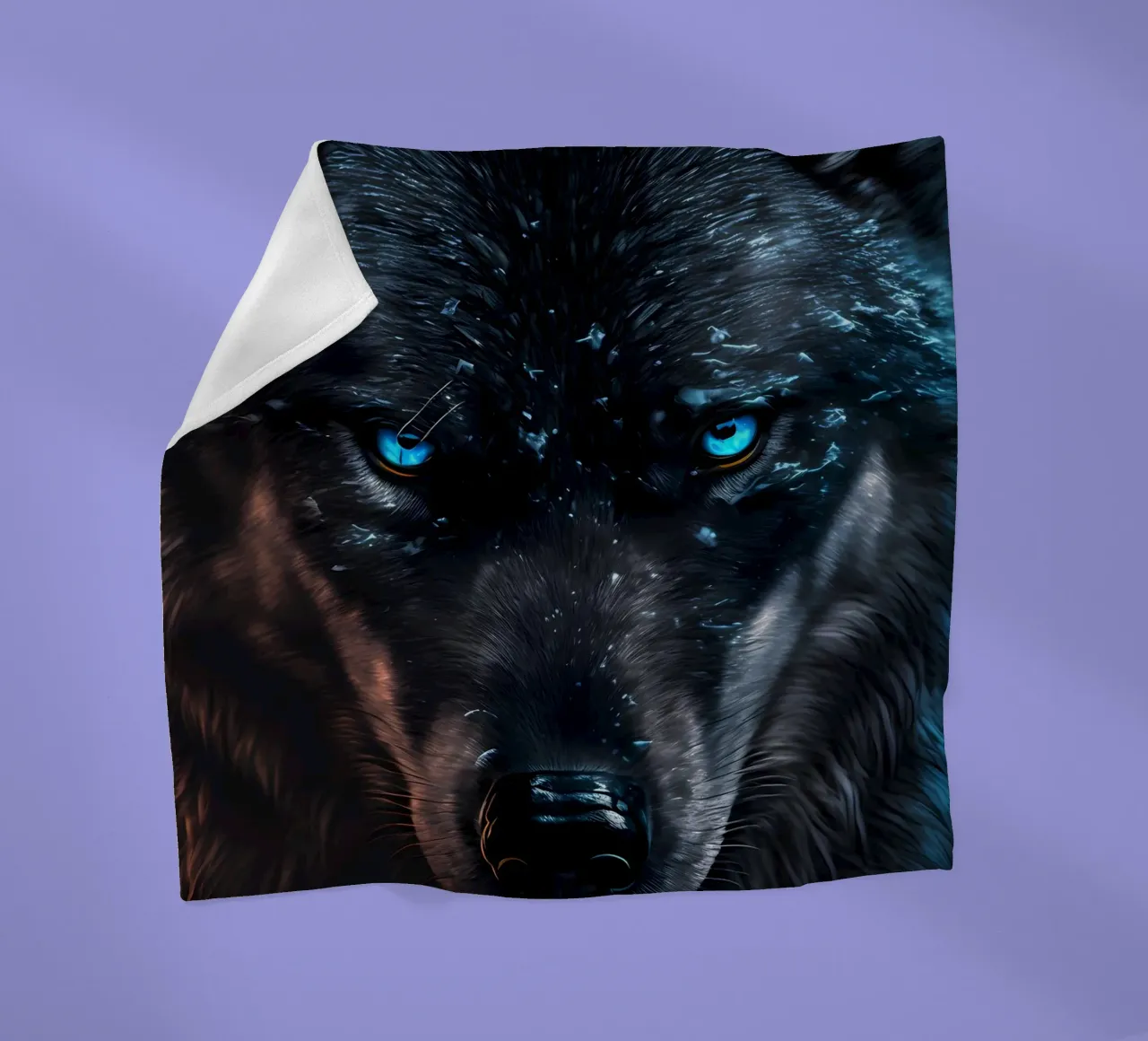 Wolf Animal fleece blanket by Pierre Walton
