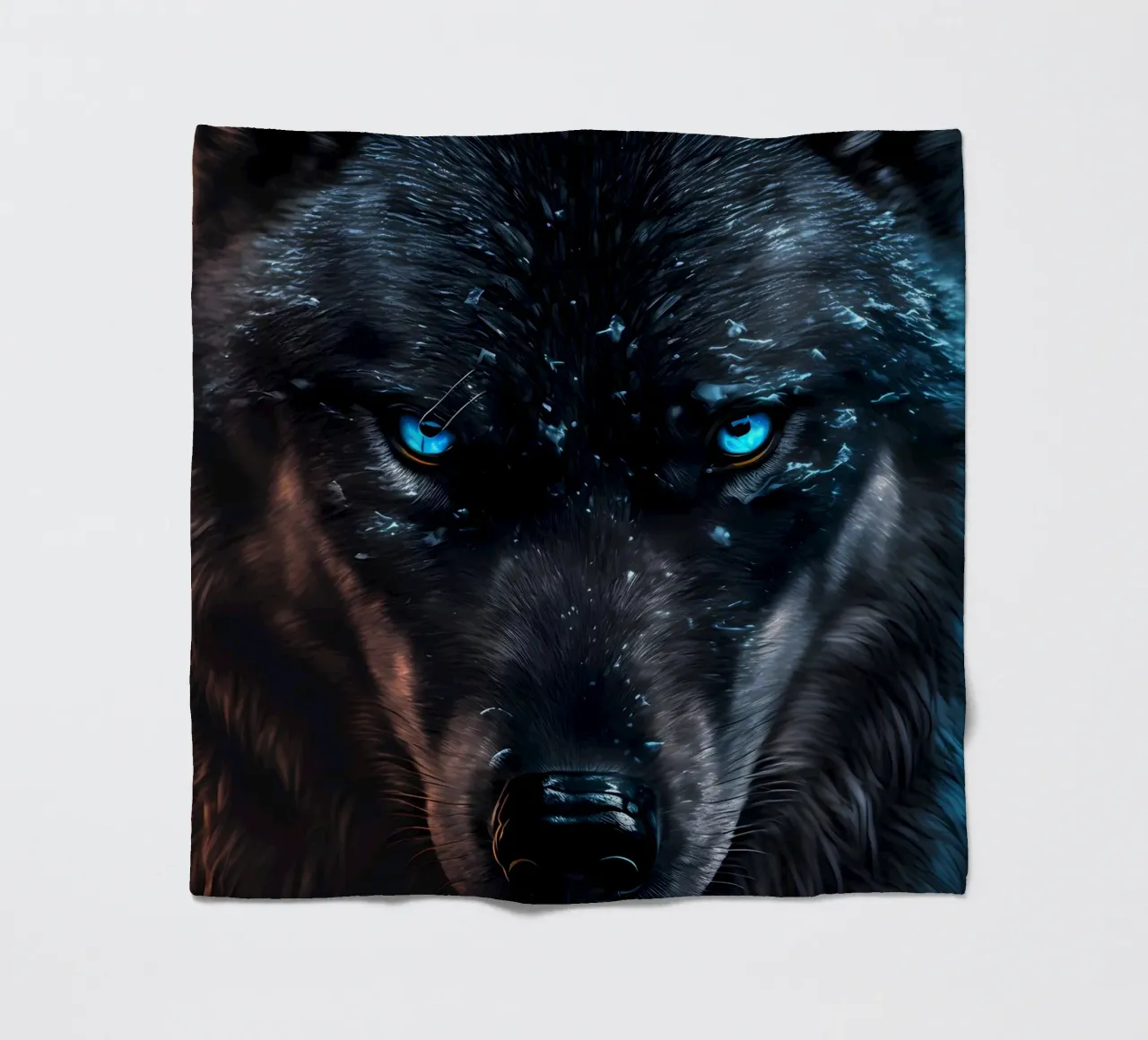 Wolf Animal fleece blanket by Pierre Walton