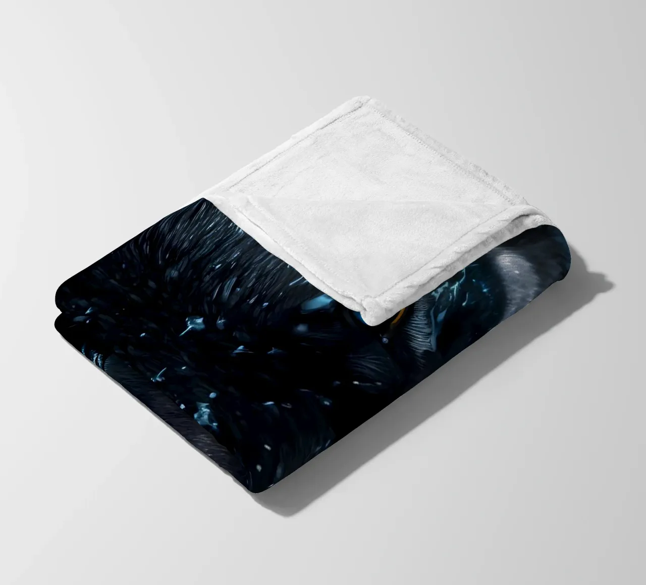 Wolf Animal fleece blanket by Pierre Walton
