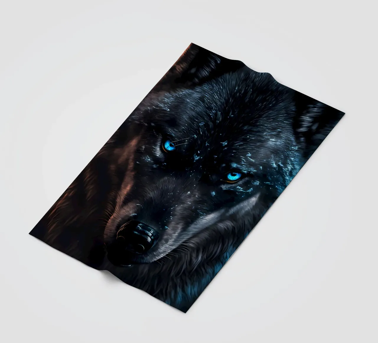 Wolf Animal fleece blanket by Pierre Walton