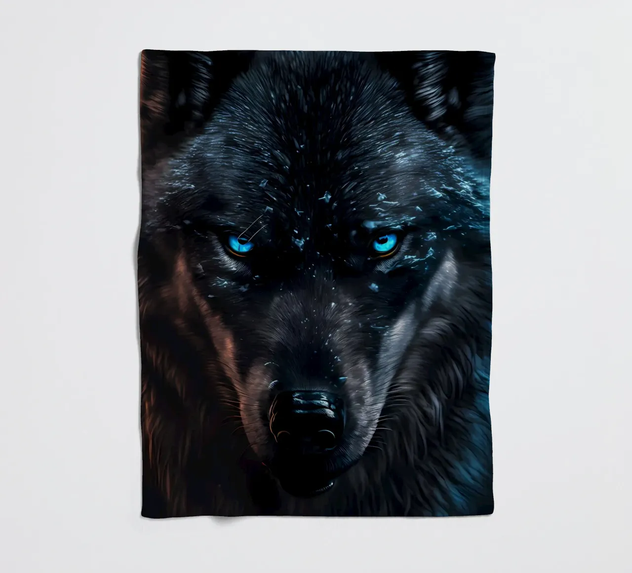 Wolf Animal fleece blanket by Pierre Walton
