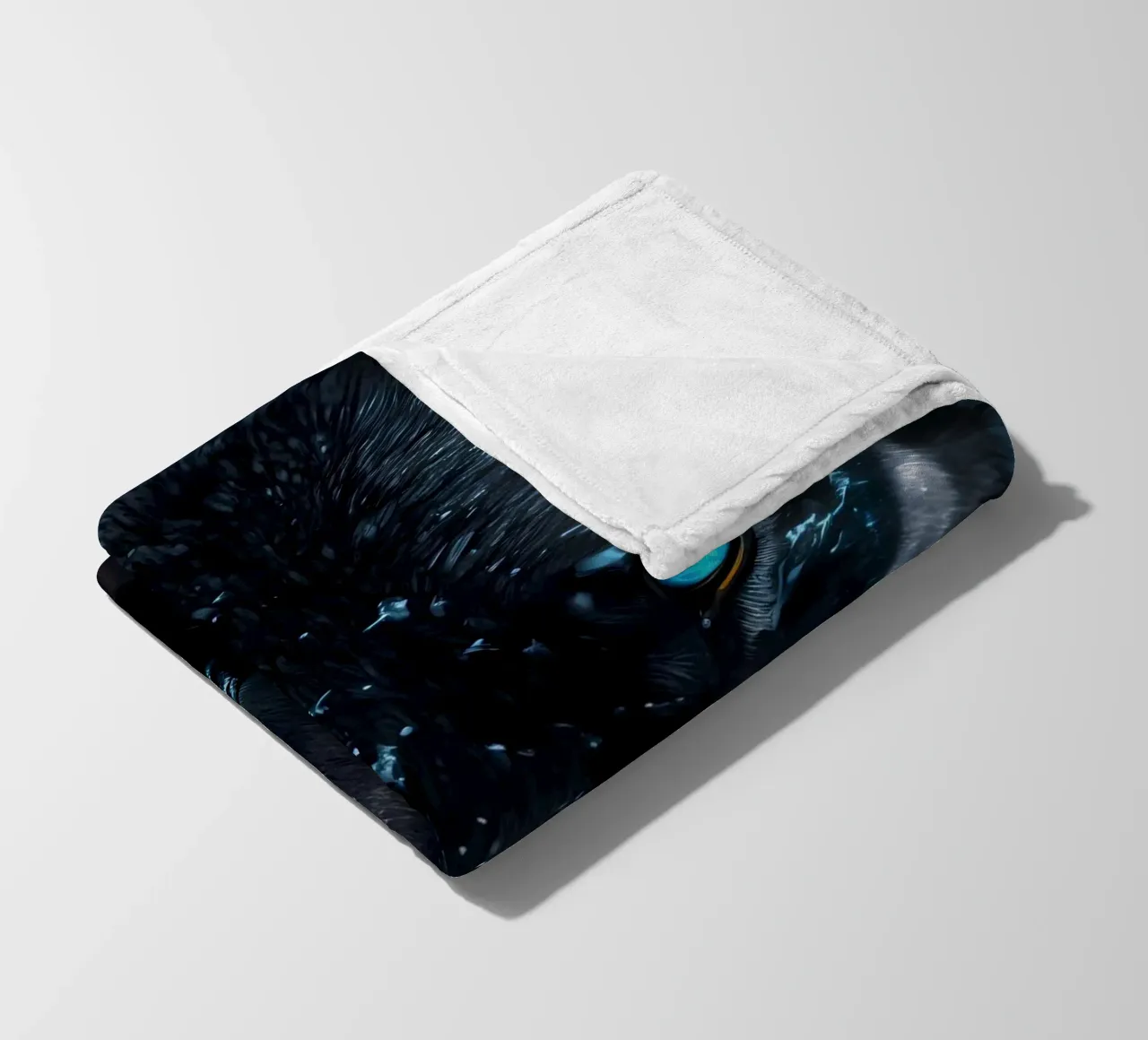 Wolf Animal fleece blanket by Pierre Walton