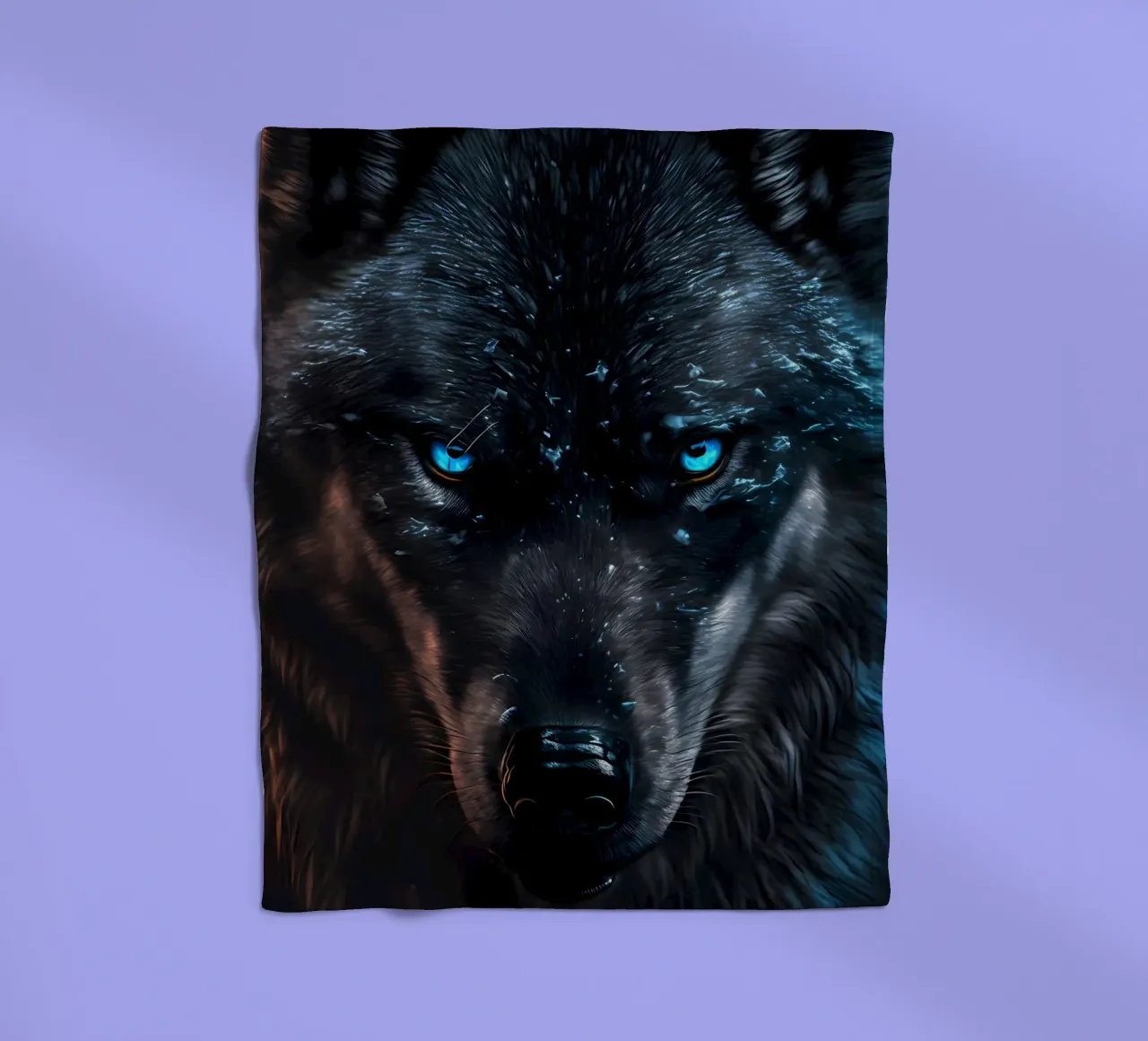 Wolf Animal fleece blanket by Pierre Walton