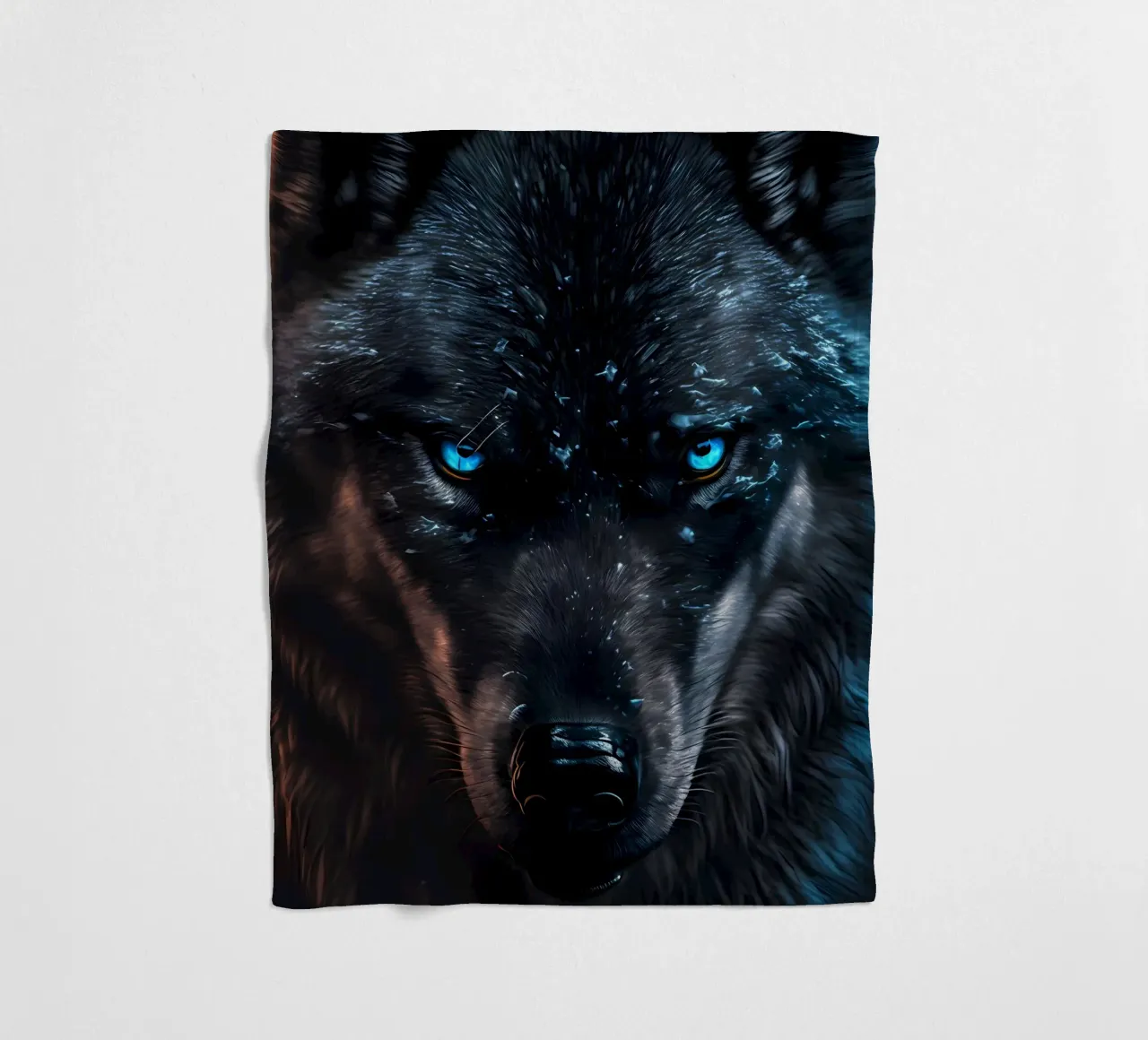 Wolf Animal fleece blanket by Pierre Walton