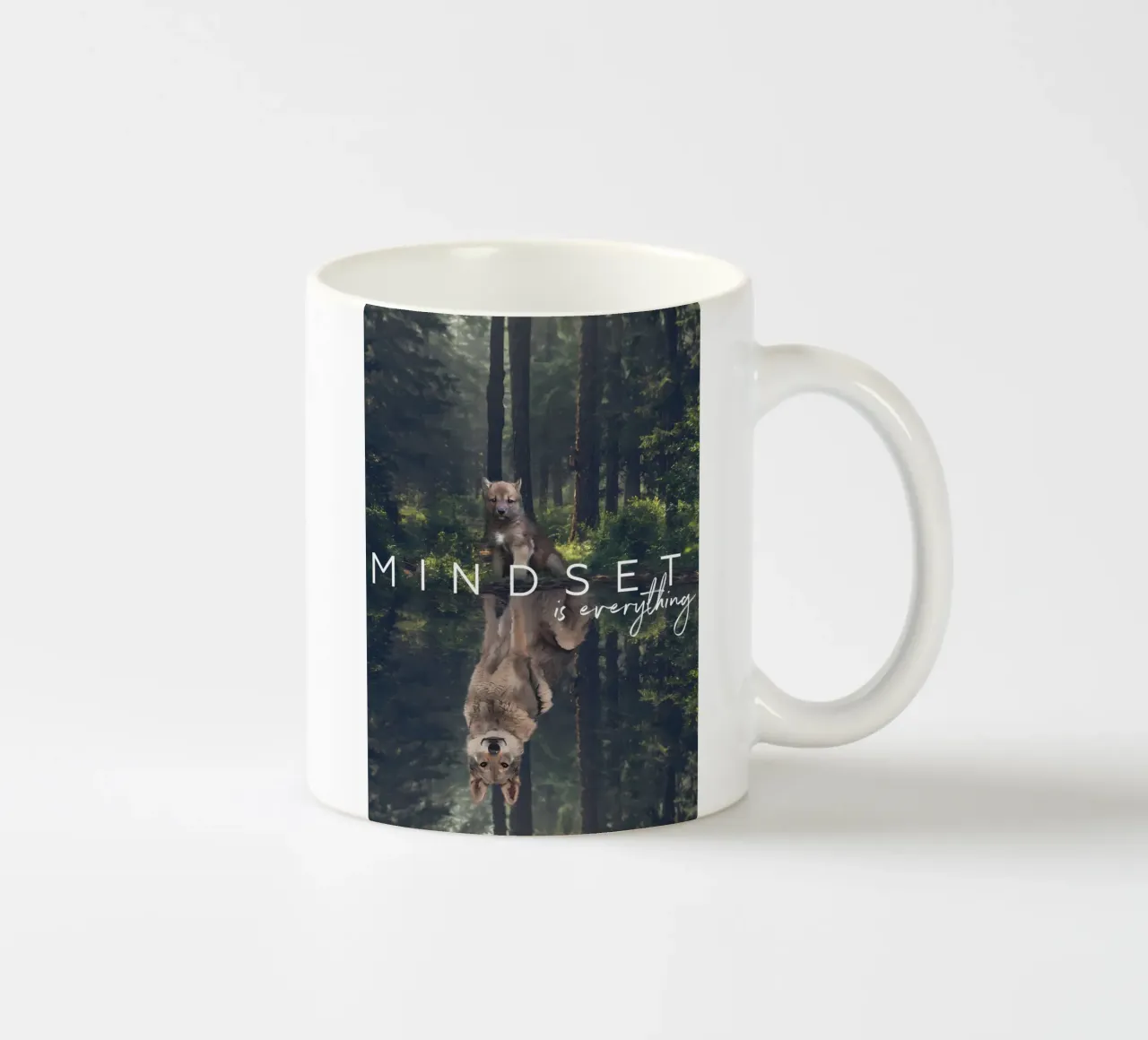 Animale lupo tazza in ceramica da Pierre Walton