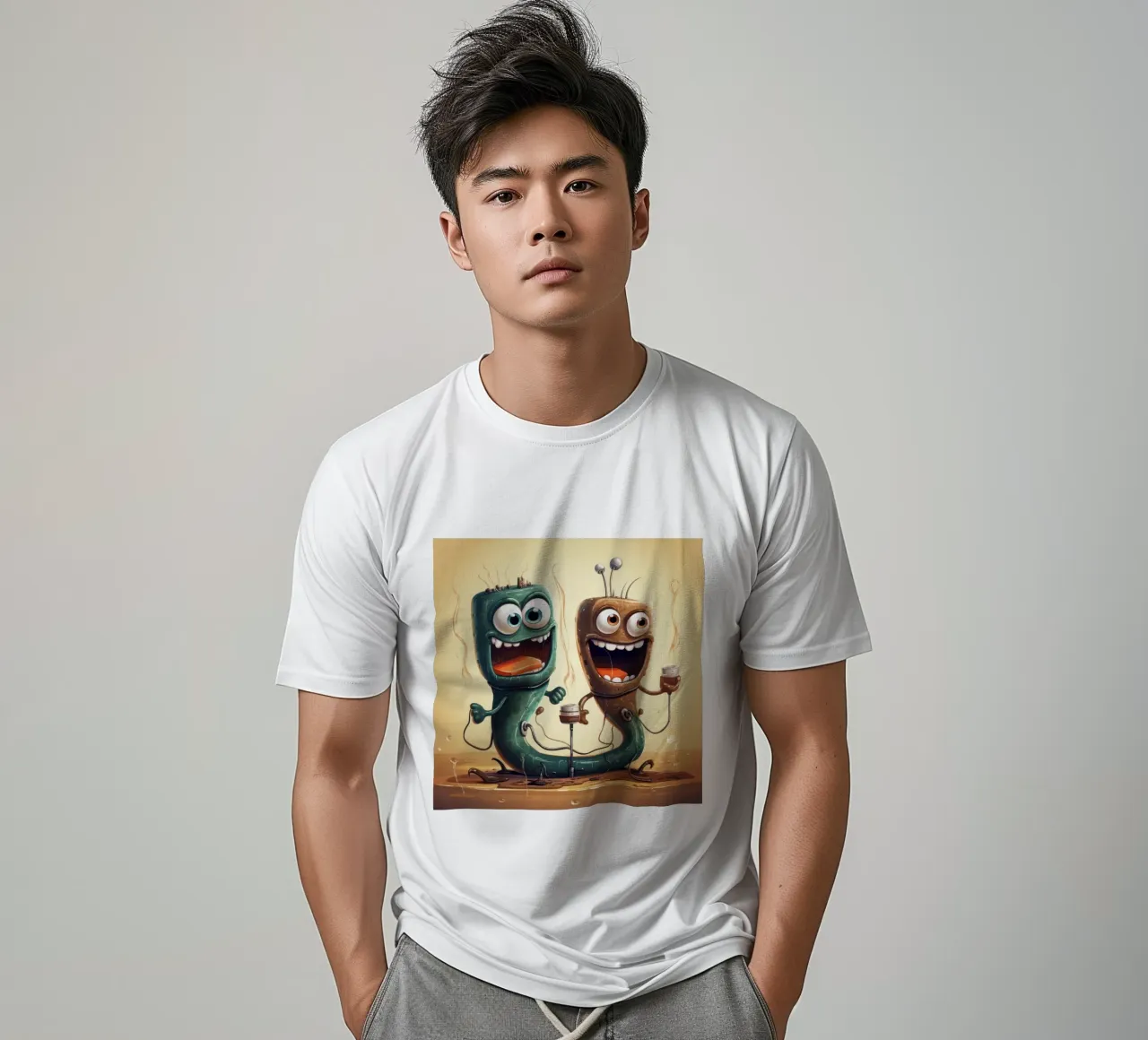 Duo di anguille elettriche retrò t-shirt da Funny Animals