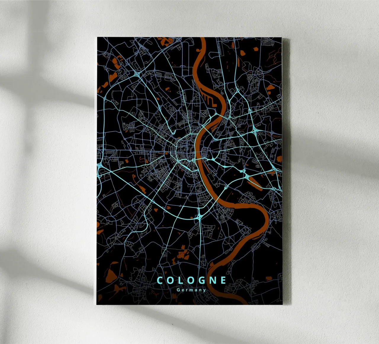 Keulen Duitsland canvas met Baklijst van Christopher Adams