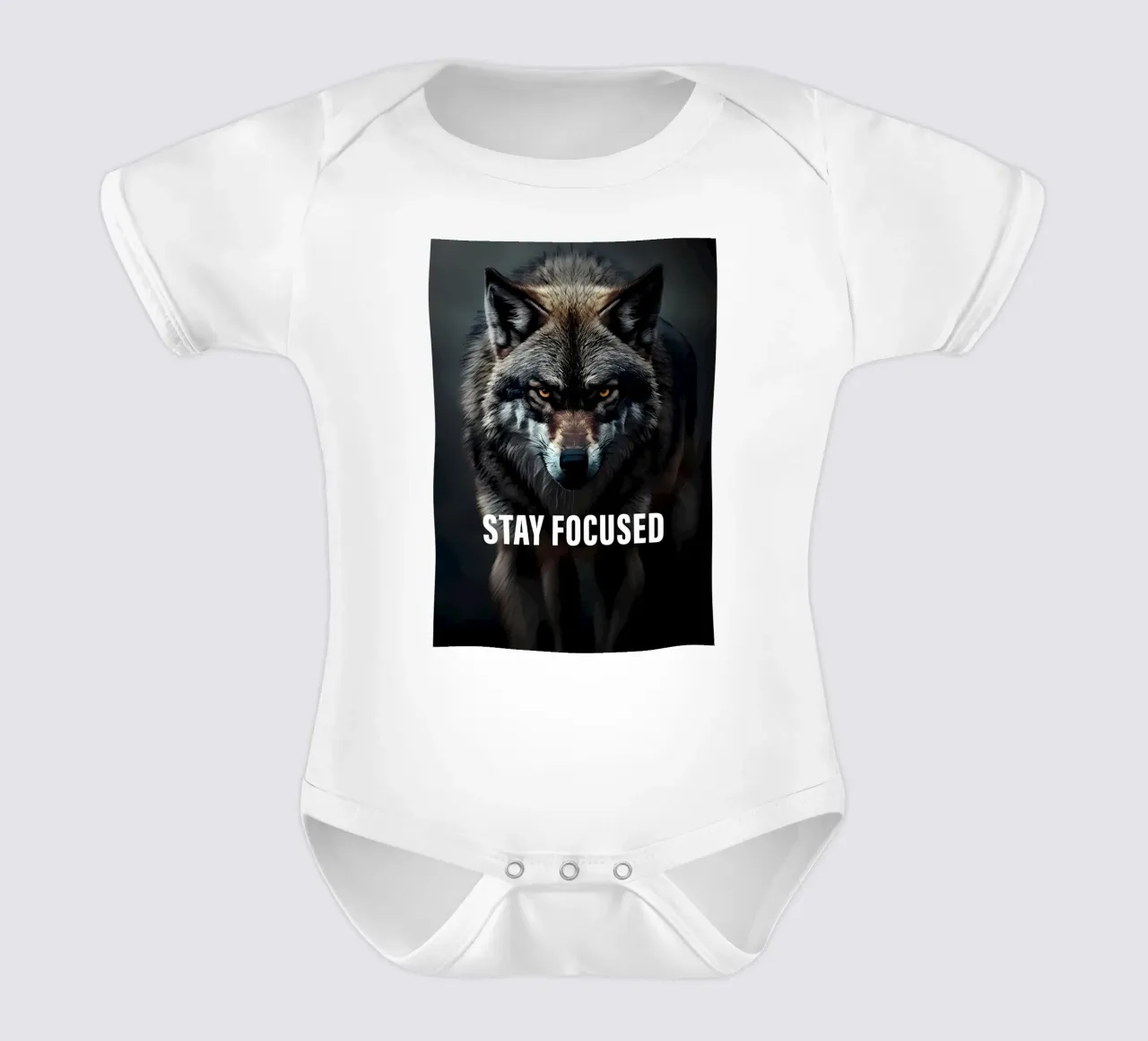 Animale lupo body neonato maniche corte da Pierre Walton