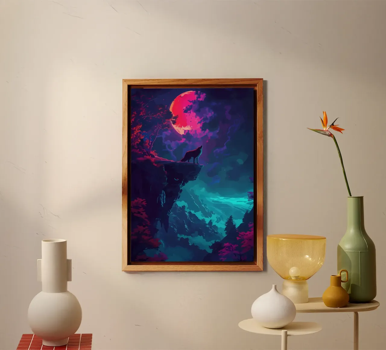 Animale lupo alluminio dibond da Pierre Walton