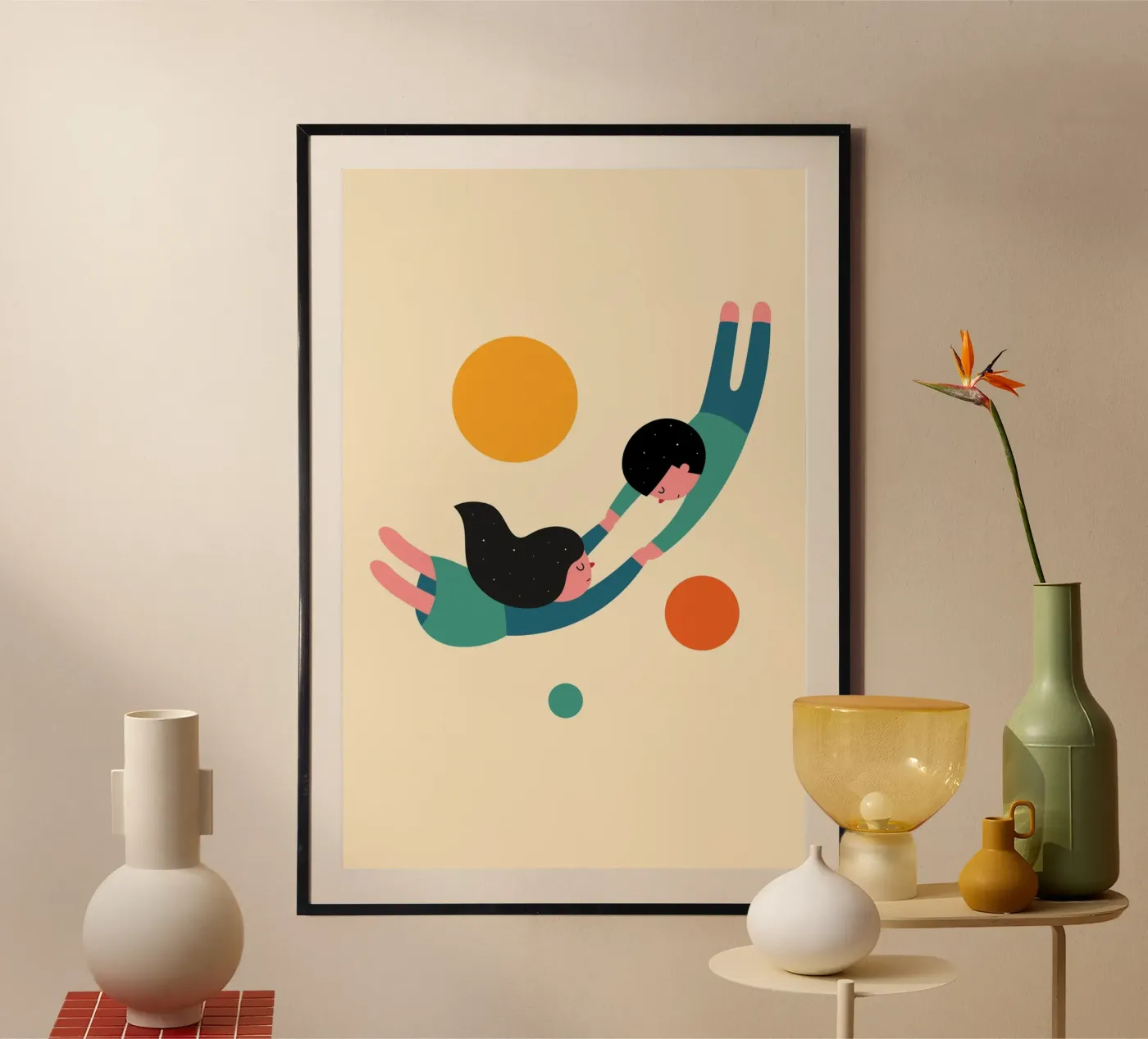 Lässt nicht los Poster mit Holzrahmen von Andy Westface