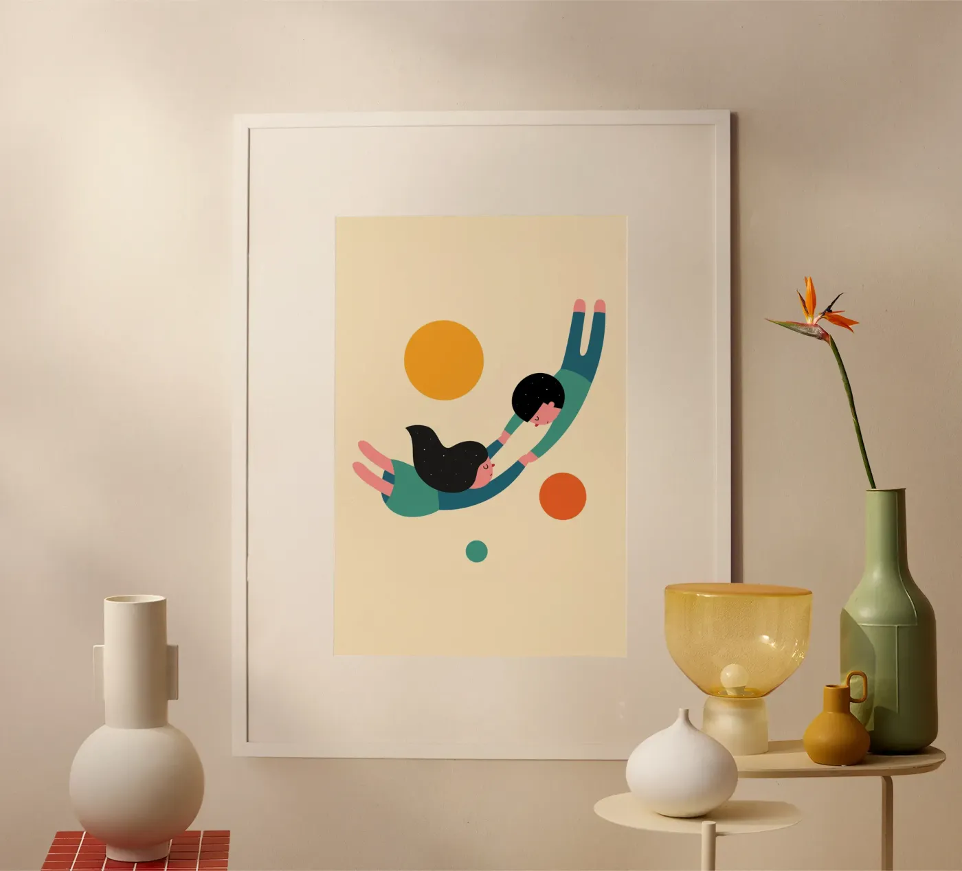 Lässt nicht los Poster mit Holzrahmen von Andy Westface