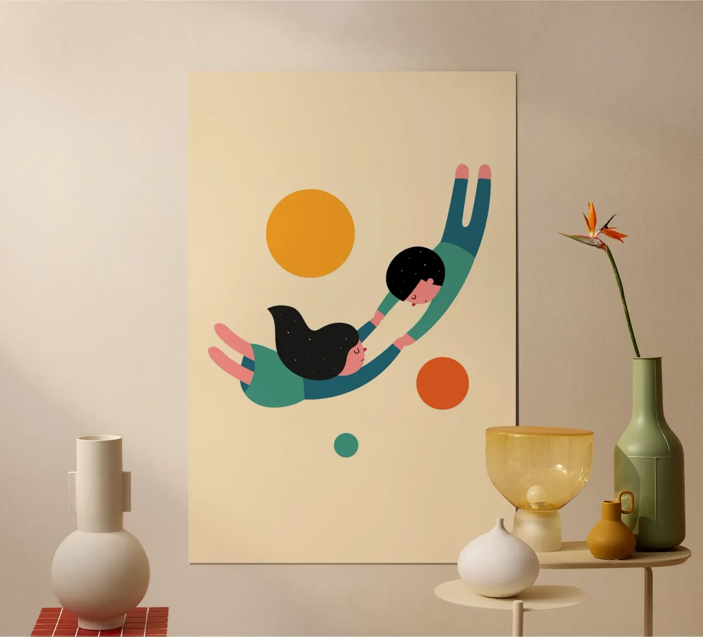 Lässt nicht los Poster mit Holzrahmen von Andy Westface