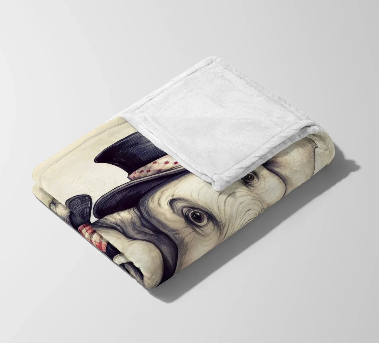 Retro Elephant Duo fleece blanket by Funny Animals