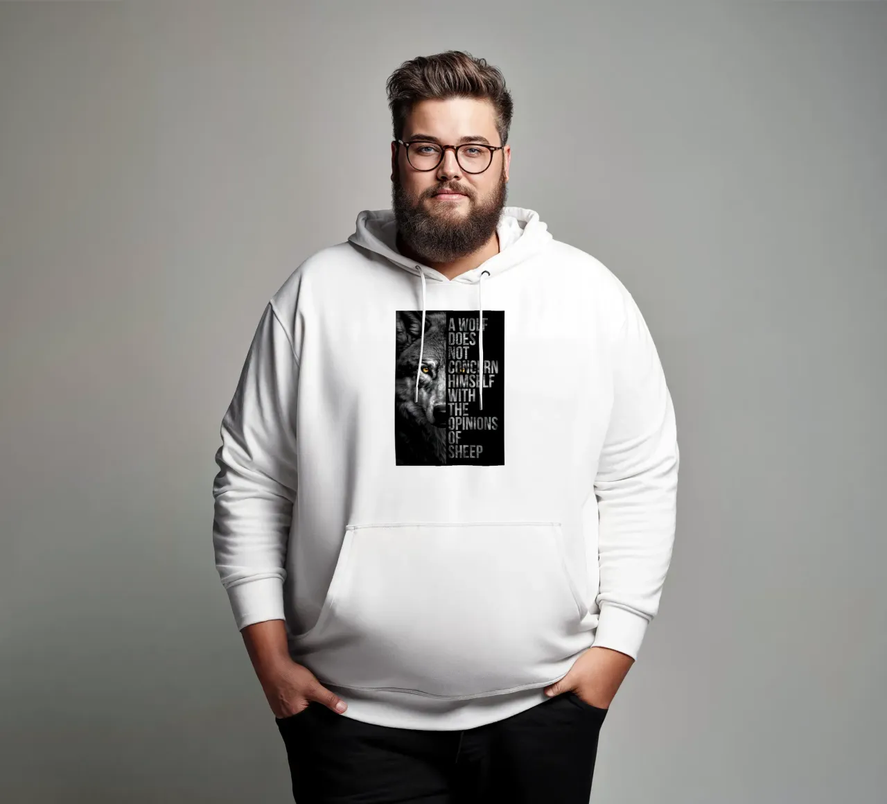 Animale lupo felpa con cappuccio da Pierre Walton