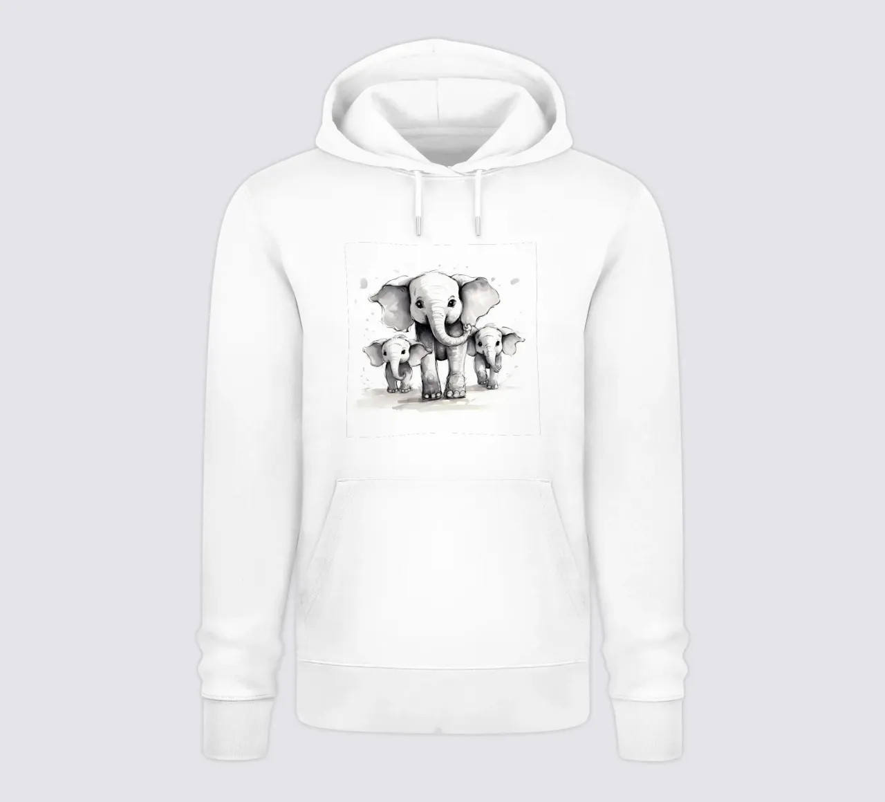 Gang di elefanti retrò felpa con cappuccio da Funny Animals