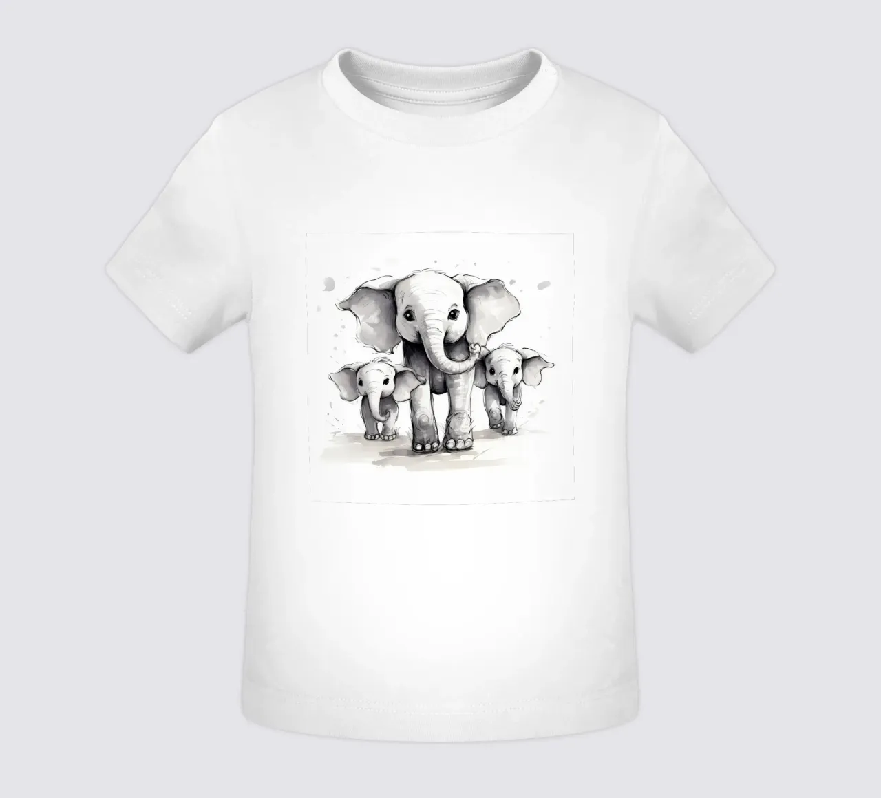Retro Elephant Gang baby t-shirt by Funny Animals