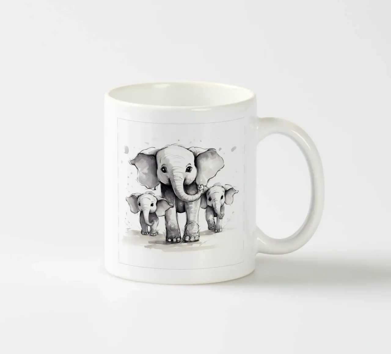 Gang di elefanti retrò tazza in ceramica da Funny Animals
