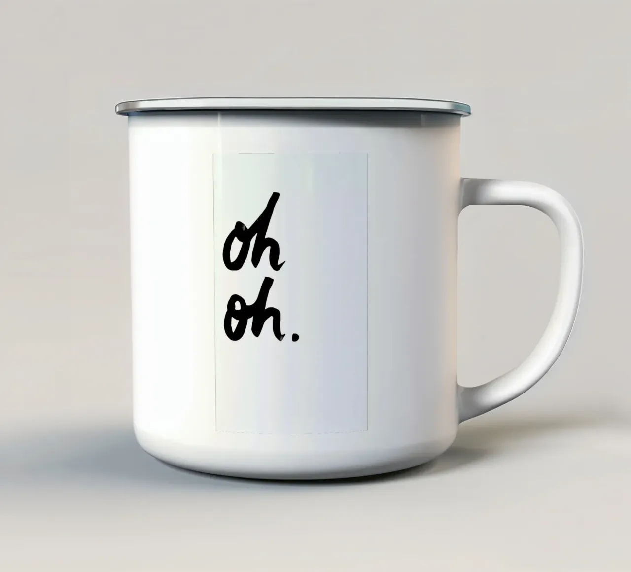 Oh Oh tazza in smalto da Mareike Böhmer
