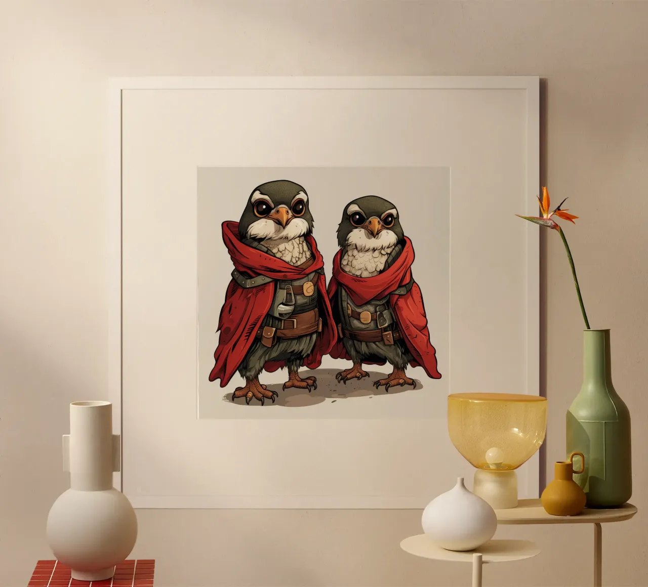 Retro Falcon Duo carta hahnemühle da Funny Animals