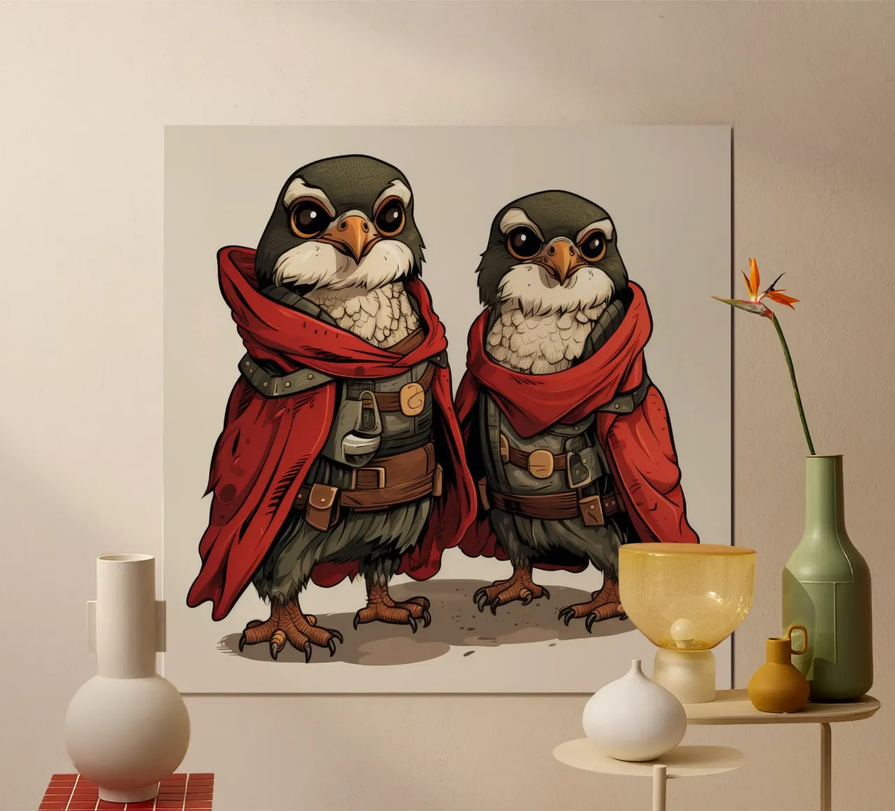 Retro Falcon Duo carta hahnemühle da Funny Animals