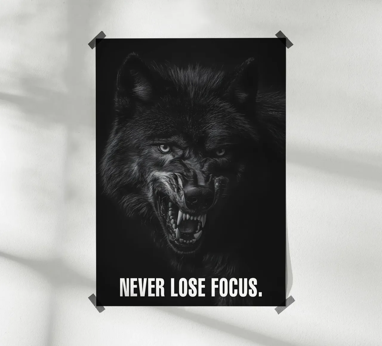 Wolf Dier poster van Pierre Walton