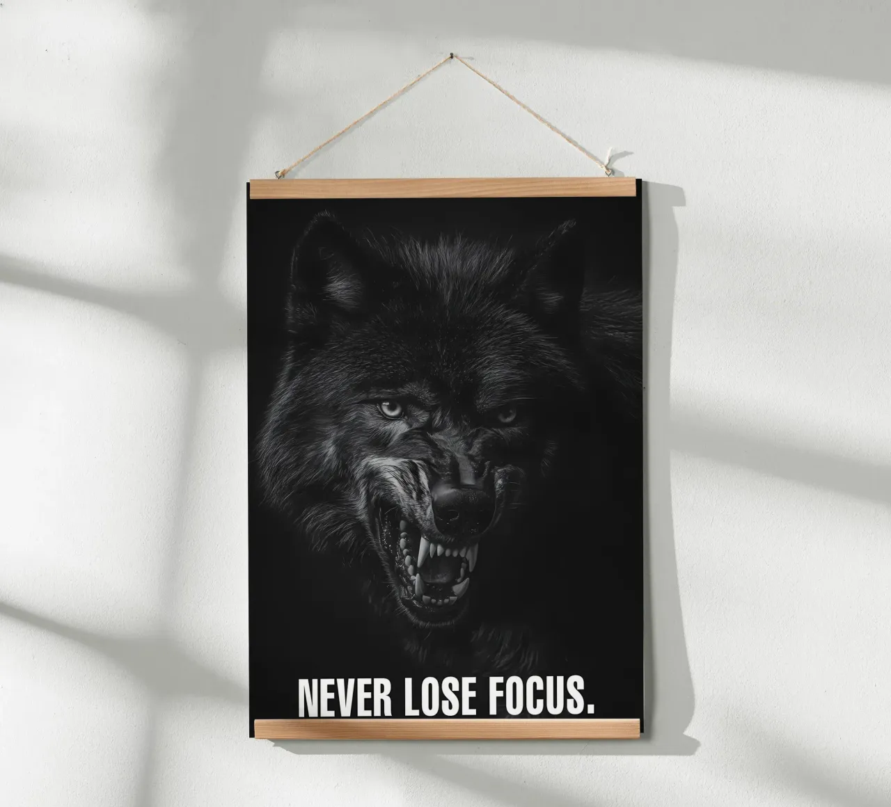 Wolf Dier poster van Pierre Walton