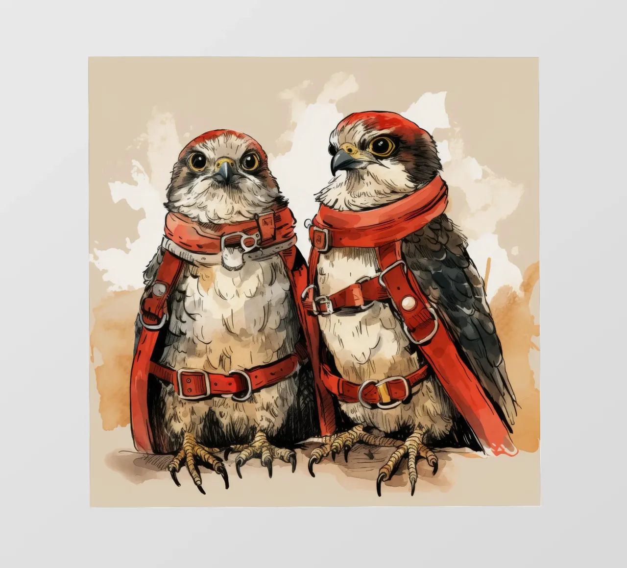 Retro Falcon Duo telo in pvc da Funny Animals