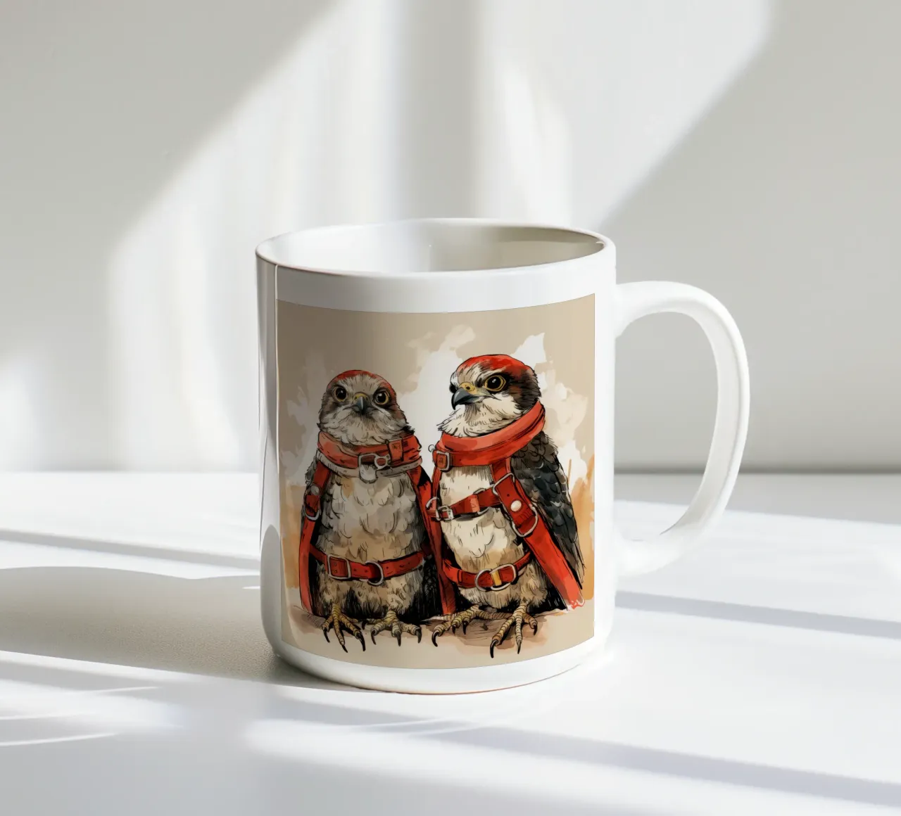 Retro Falcon Duo tazza in ceramica da Funny Animals