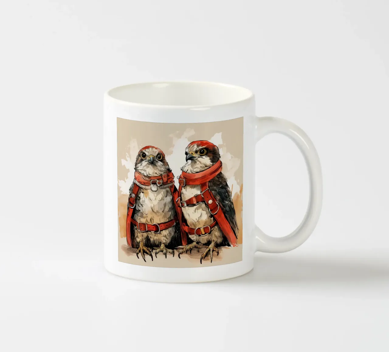 Retro Falcon Duo tazza in ceramica da Funny Animals