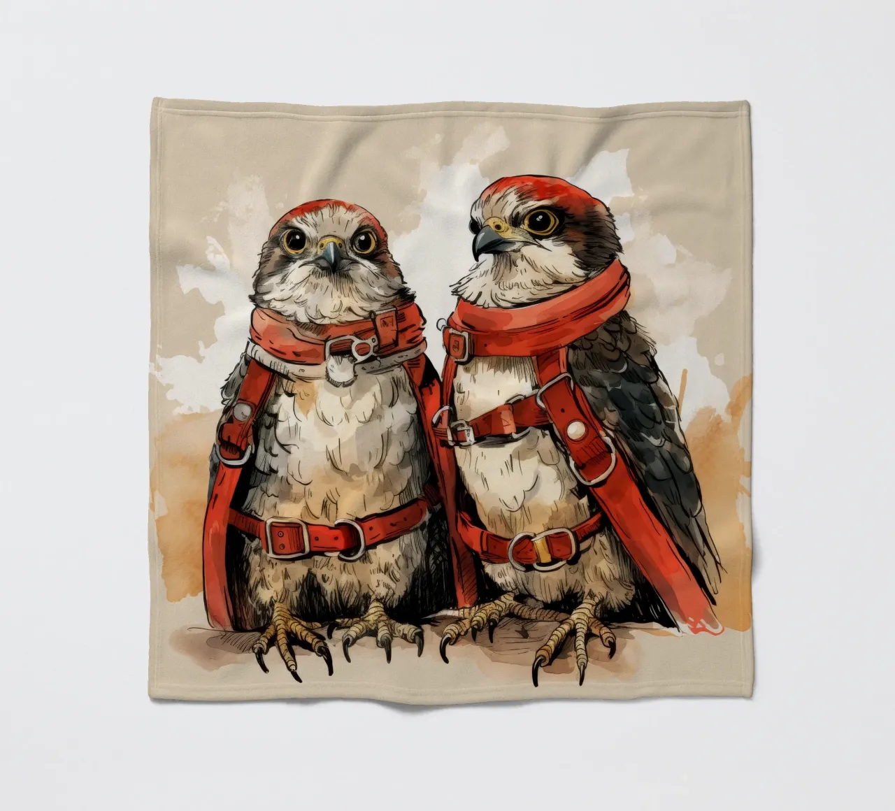 Retro Falcon Duo coperta in pile da Funny Animals