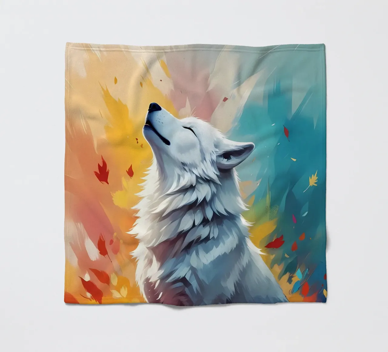 Animale lupo coperta in pile da Pierre Walton