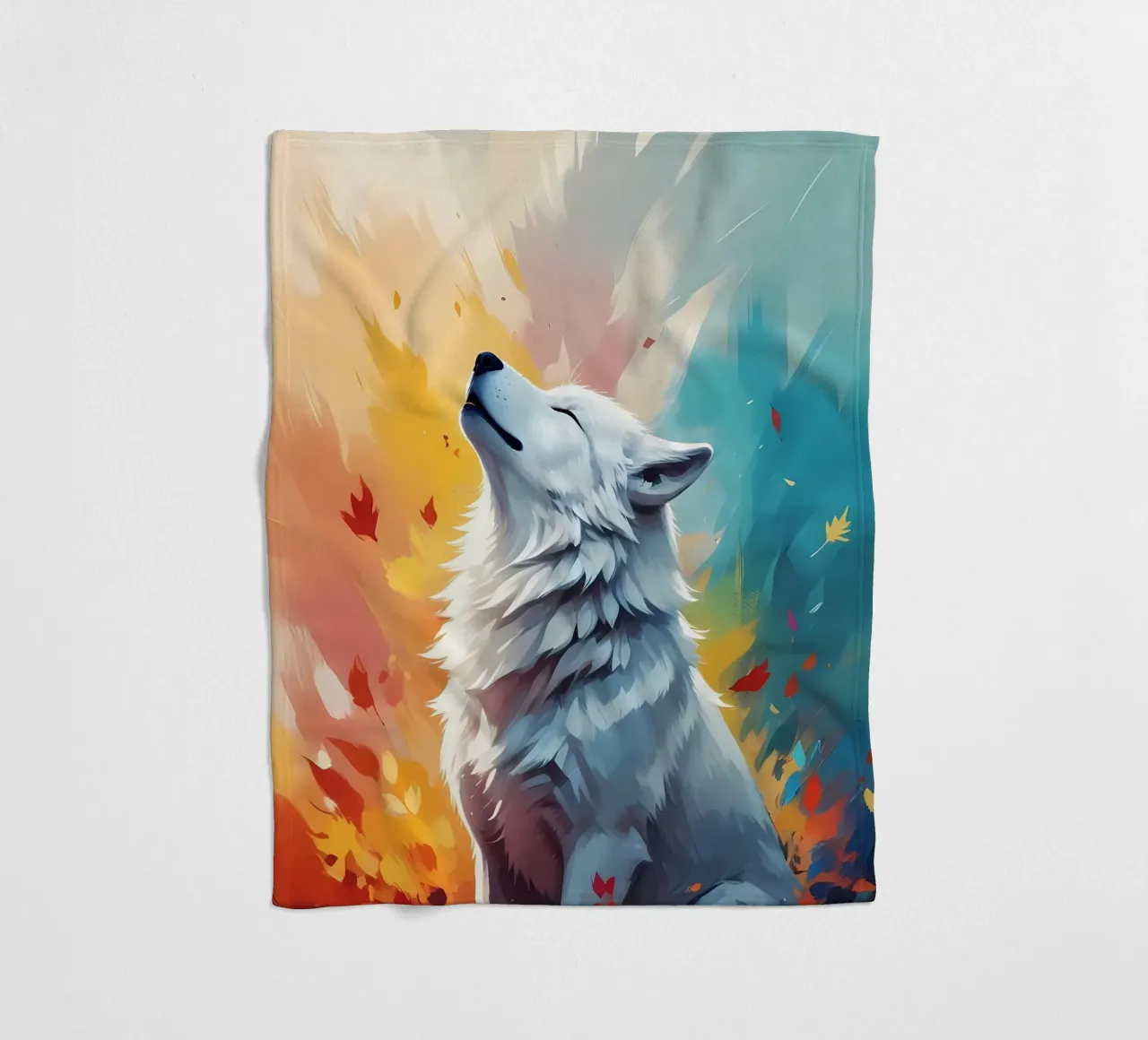 Animale lupo coperta in pile da Pierre Walton