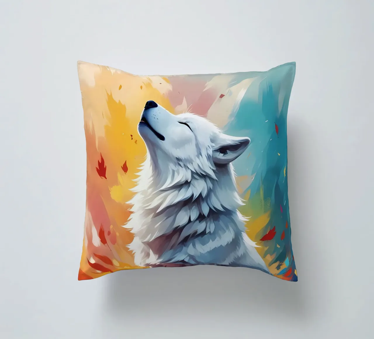 Wolf Animal decorative cushion by Pierre Walton
