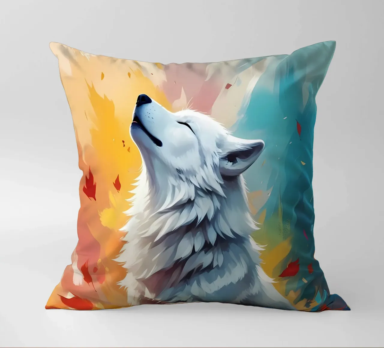 Wolf Animal decorative cushion by Pierre Walton