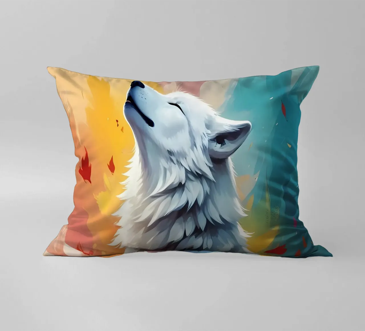 Wolf Animal decorative cushion by Pierre Walton