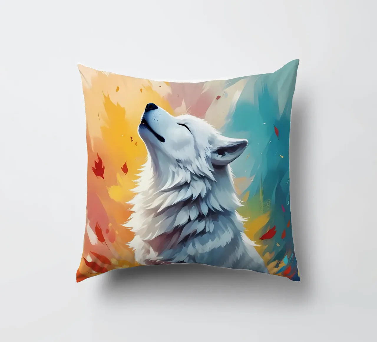 Wolf Animal decorative cushion by Pierre Walton